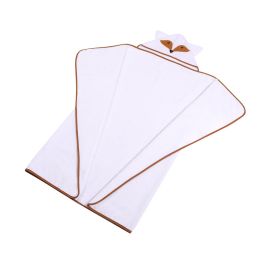 Dvielis ar kapuci  "Fox" 120x100cm  balts