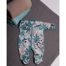 Zīdaiņu kokvilnas rāpulītis ar piedurknēm "Tropic iceberg" 