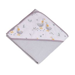 Dvielis ar kapuci "Golden goose grey" pelēks