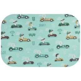 Flaneļa autiņš ūdens necaurlaidīgi 45x55cm "Bunny go mint"