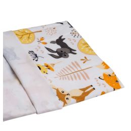 Flaneļa autiņš ūdens necaurlaidīgi Maxi 45x115cm  "Animals yellow"