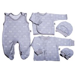 Bērnu komplektiņš no 5 daļam "Bear glamour grey"