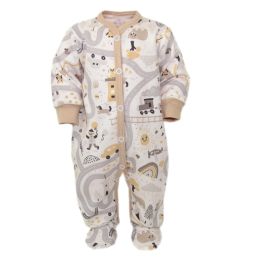 Zīdaiņu kokvilnas rāpulītis ar piedurknēm "Sunny days"