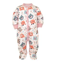 Zīdaiņu kokvilnas rāpulītis ar piedurknēm "Teddy" rozā